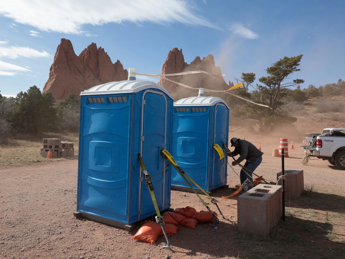 Porta Potty Placement Tips for Windy Sites Around Garden of the Gods